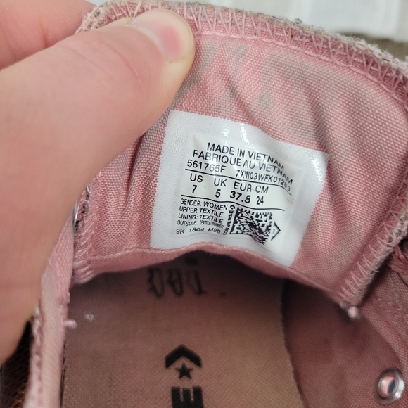 Converse Low Tops Tennis Shoes‎ Sneakers Pink Size 7 - Picture 7 of 9